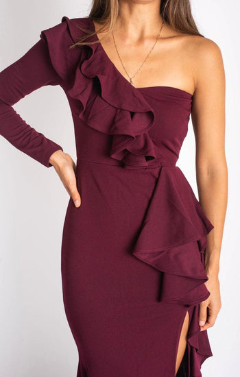Salome - marrón - Lend the Trend renta de vestidos mexico