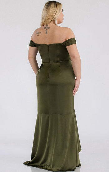 Sara - verde olivo venta - Lend the Trend renta de vestidos mexico