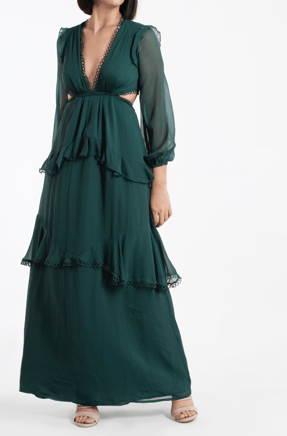 Silvia - verde - Lend the Trend renta de vestidos mexico