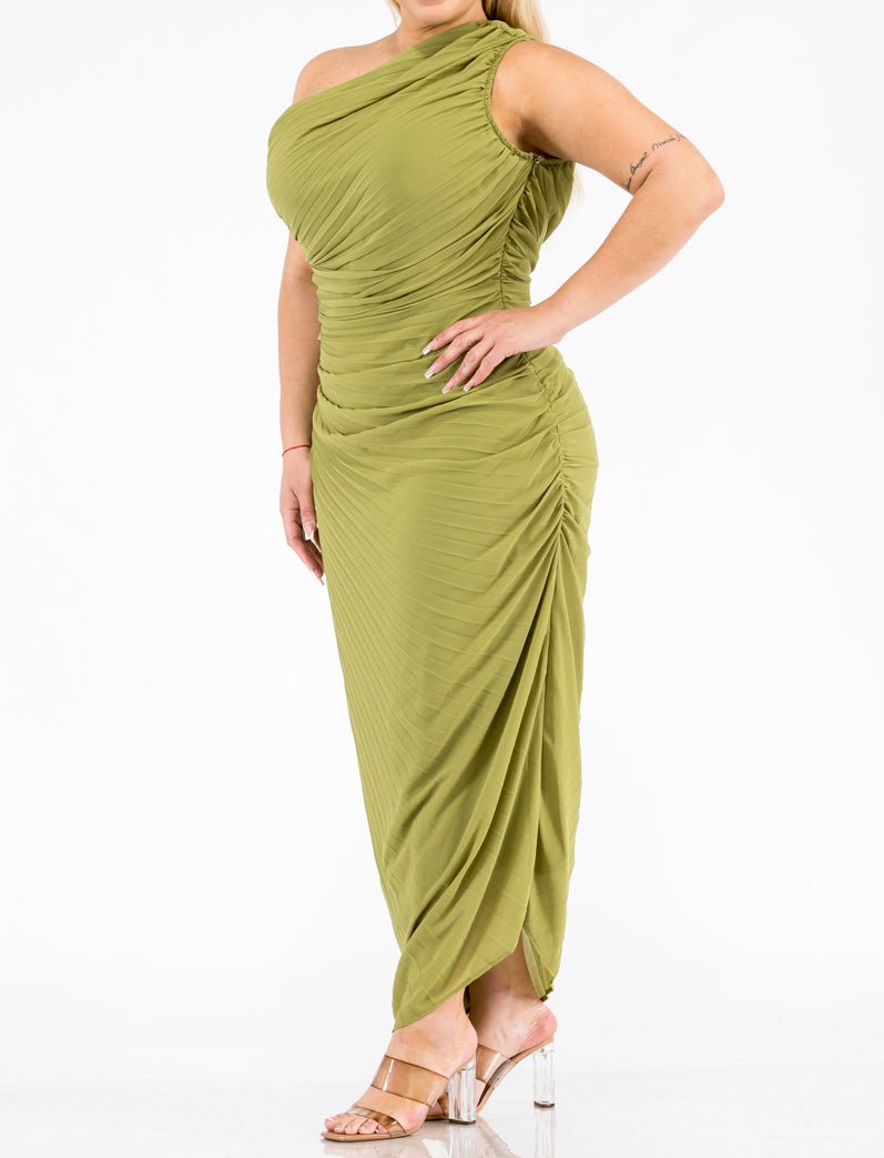Soraya - verde limón - Lend the Trend renta de vestidos mexico