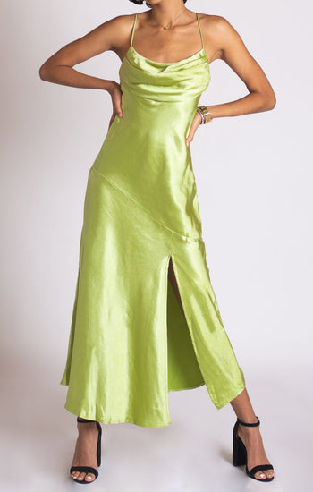 Tabata - verde lima - Lend the Trend renta de vestidos mexico